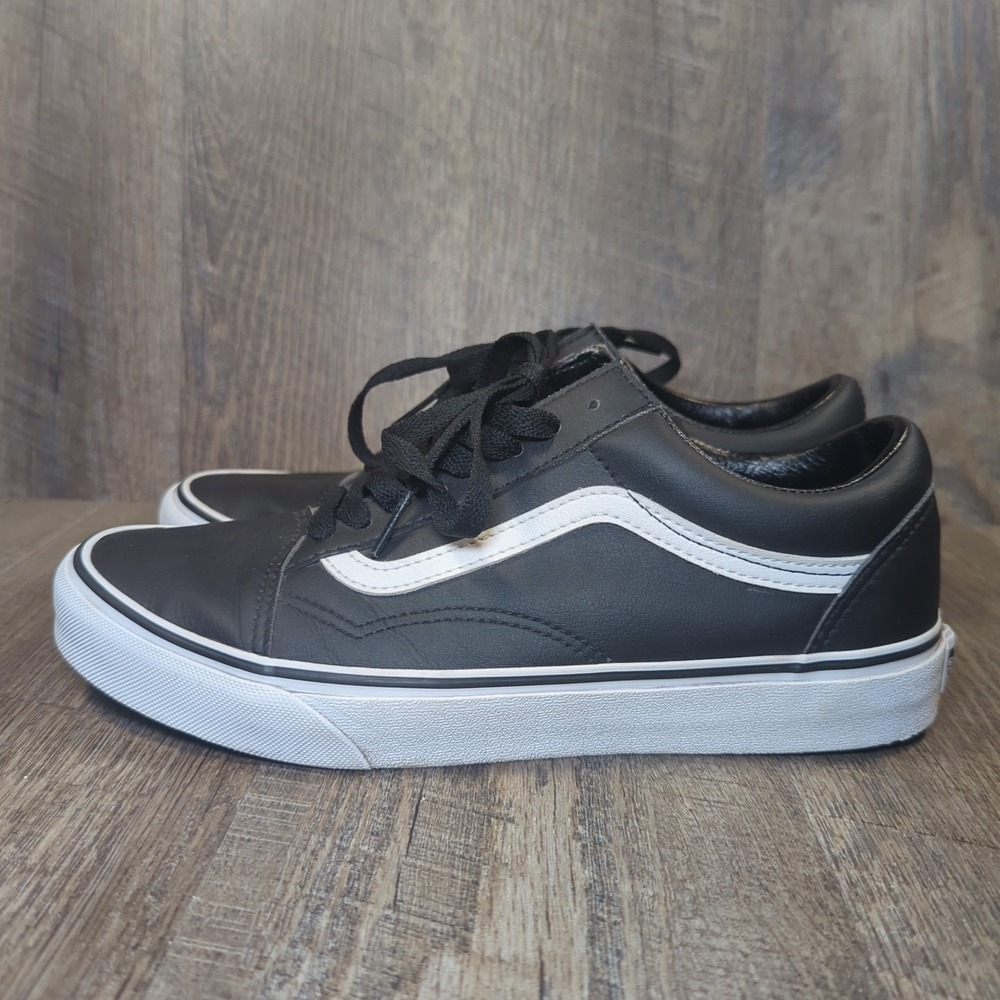 Vans Old Skool Men's 7.5 Women's 9 Black White Low Top Skate Sneakers Classic - Picture 6 of 13